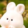 Mini Rabbit Figurine Easter Resin Bunny Miniature Figures Tiny Animal Fairy Garden Ornament for Micro Landscapes Potted Plants Dollhouse Cake