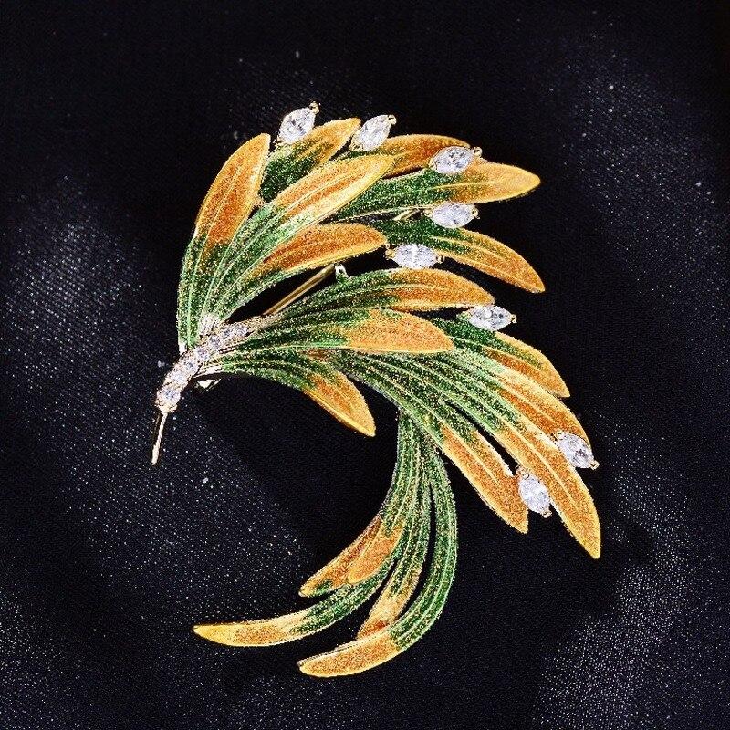 Blucome Ny Phoenix Vinge Blomsterbrosje Elegant Draktskjorte Cheongsam Atmosfære Dyrevinge Korsasje Tilbehør Draktsbrosjer