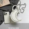 Moon Shape Rivet Chain Bag Women's Handbag