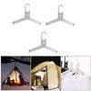 3 Pcs Durable Aluminum Alloy Folding Hanger Non Slip Heavy Duty Portable Drying Rack Compact Windproof Hook Clothes Rack Camping