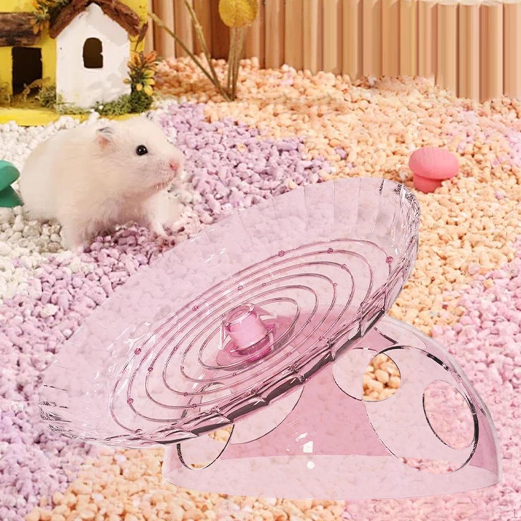 Hamster Exercise Wheel Cage Decoration Enrichment Toy Pet Supplies Round Quiet Roller Rotating Disc