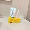 1pc Creative Cute Funny Cheese Toothbrush Holder, Toothpaste Storage Rack,Suitable for Christmas, Halloween Gift Decoration