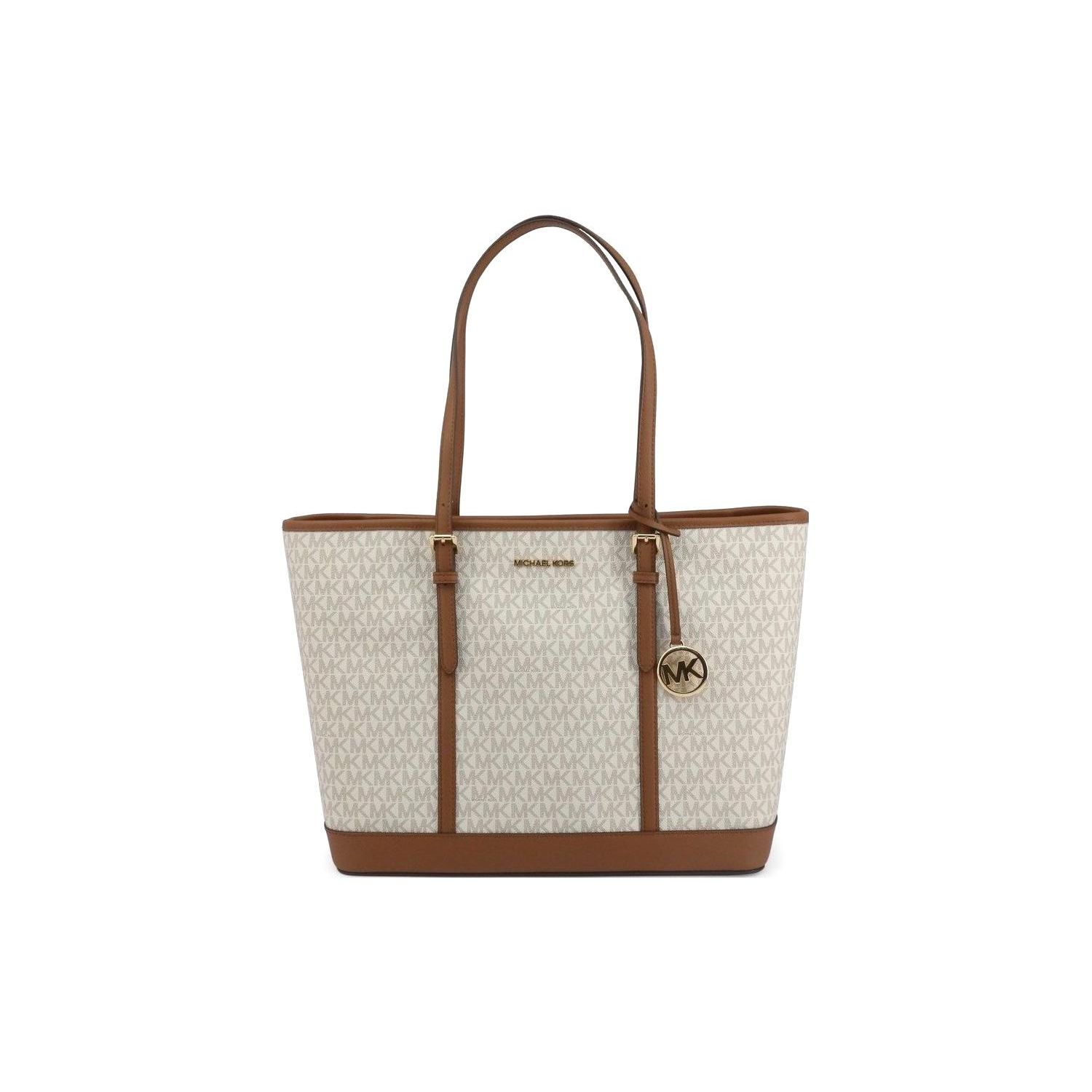 

Michael Kors Jet Set Travel Classic Monogram Tote Bag Women Tote Bag Vanilla-White 35S0GTVT1V-150 Basic Set (Bag+Dust Bag)