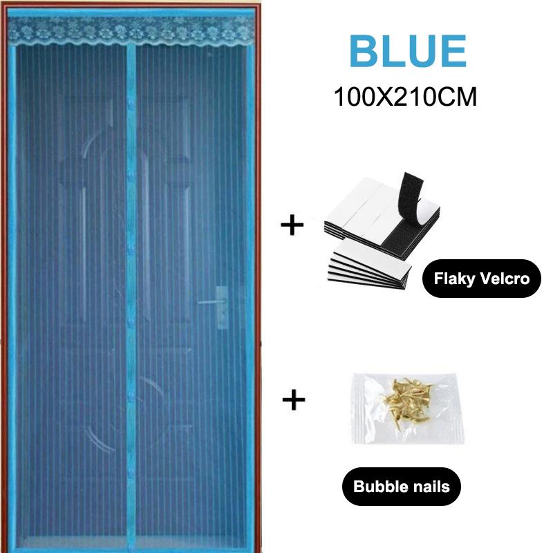 Screen Door Mesh Curtain Anti Mosquito Fly Insect Net Insect-Proof Mesh Door Curtain For Home Kitchen Windows And Doors