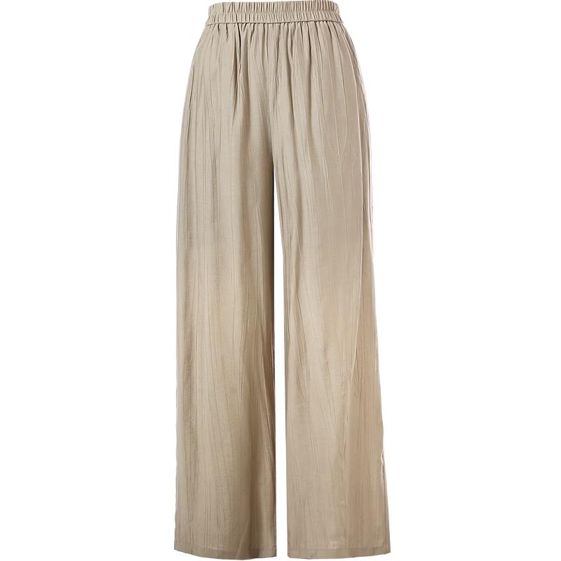 Betu Women s Elastic Waist Wide-Leg Casual Pants M