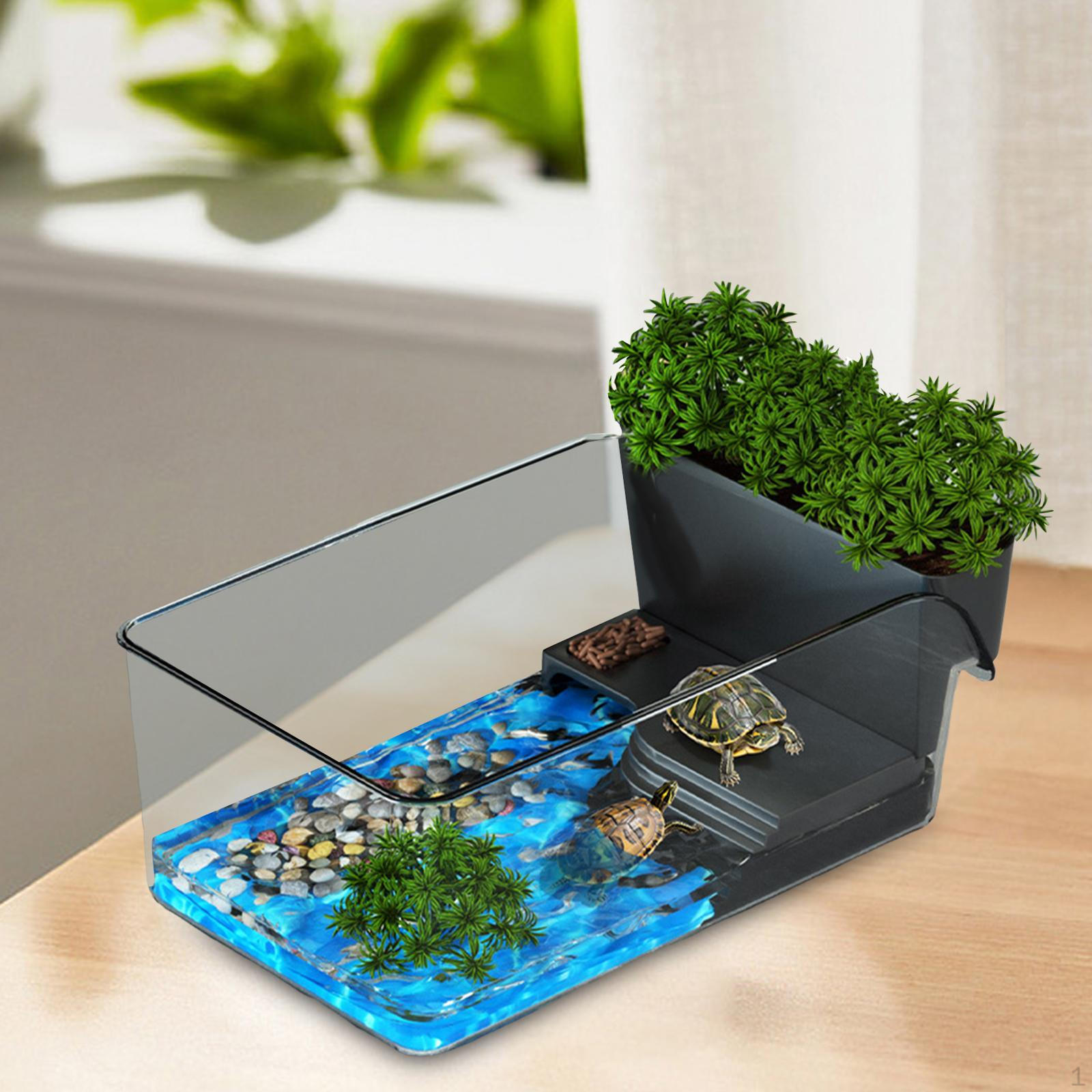 

Aquarium for Small Reptiles And Crustaceans with Breeding Box чорний