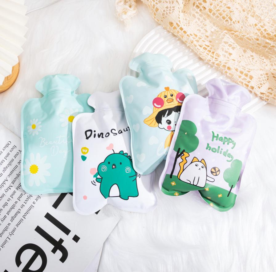 Double-Layer Floral Cartoon Hot Water Bag - Cute, Thickened, and Hand Warmers for Winter