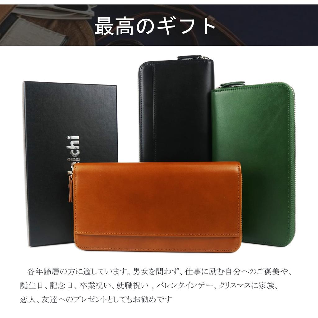 Jxleichi Long Made with Genuine Tochigi YKK Vertical Card Holds 25 Coin Crafted by Top Wallet Ideal for Men and Ideal for Good Fortune Men's Wallet,