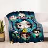 Whimsical Fantasy Portraits Personalized Name Blanket Gift Customizable Blanket Durable Comfort Throw For Home Decor Office Seaside Bedding