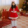 Santa Cosplay for Cute Christmas Santa Claus Costume with Fluffy Santa Claus Cosplay Costume for School and Performances [easylivegogo] Kids, Girls,