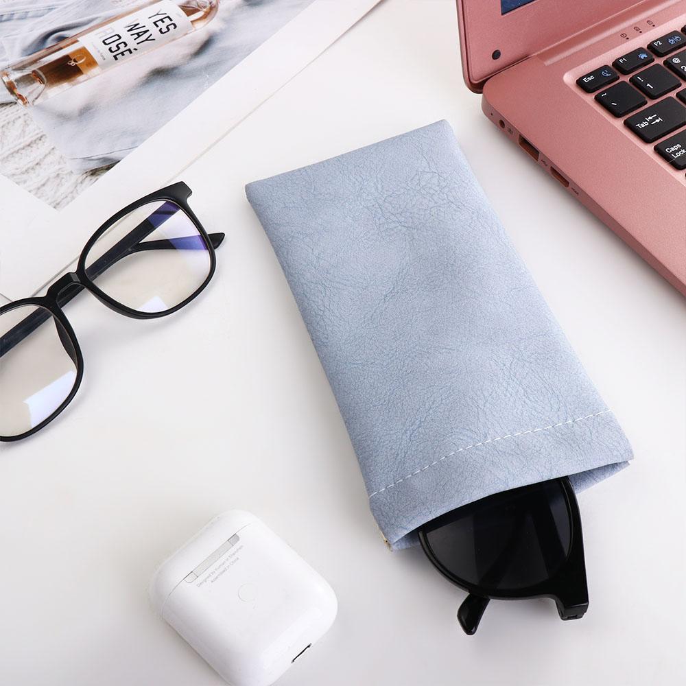 Male Waterproof Leather Glasses Case Eye Glasses Holder Eyewear Protector Case Sunglasses Pouch
