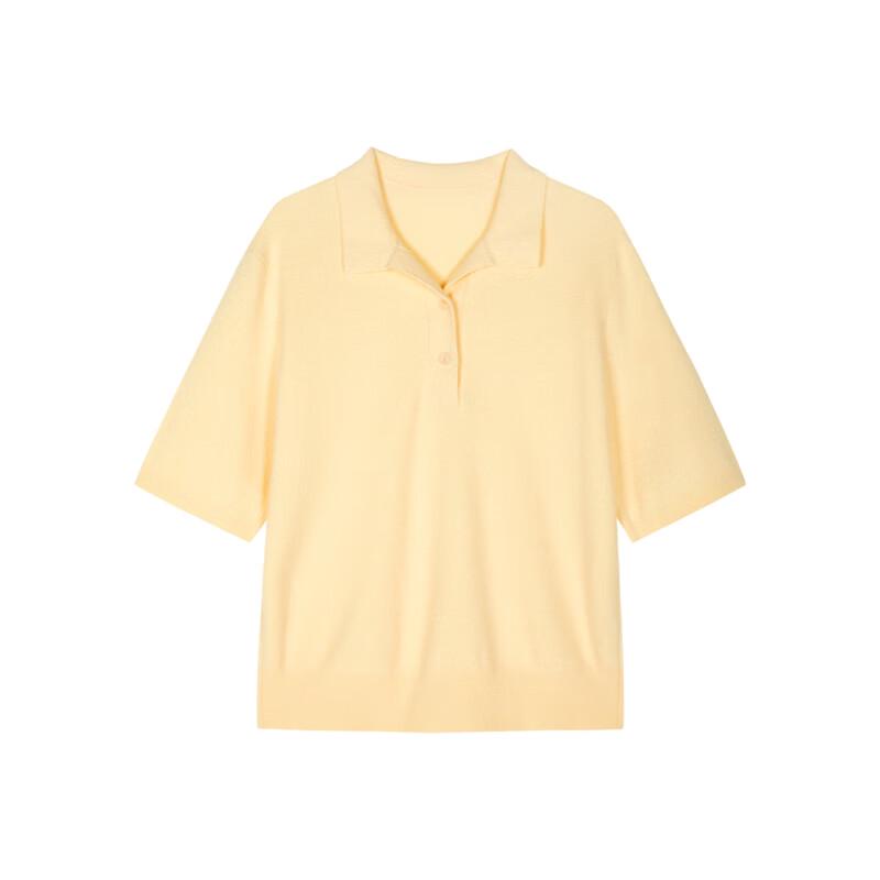 LESS 2024 Spring Casual Long-Sleeve Knit Polo Shirt