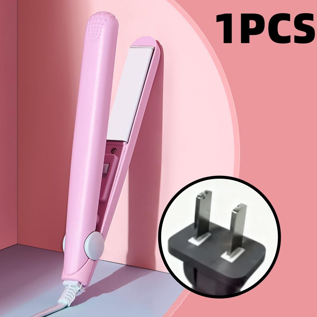 

289--Small Hair Straightener & Curler Mini Portable Flat Iron for Bangs, Students, Straightening & Curling