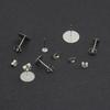 100-200pcs Stainless Steel Blank Post Flat Earring Stud Base Pins Earrings Earplug For DIY Earrings Jewelry Making Accessories