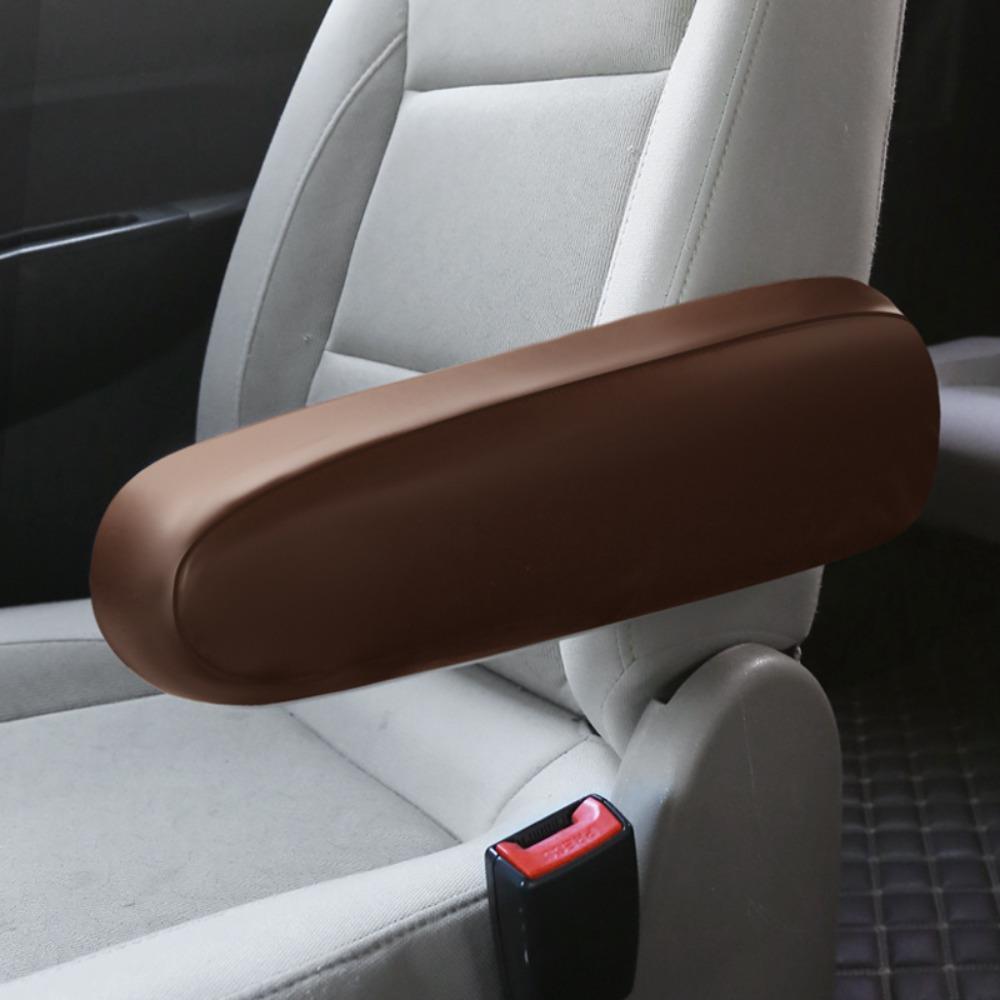 PU Leather Car Handrest Protector Elastic Full Cover Car Handrest Cover Dirt Resistant Waterproof Car Gloves Universal Fit кофейный