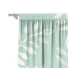 2PC Home Decoration Curtains With Blue-Green Leaves And Rod Pocket Curtains, Kitchen, Coffee Shop,Living Room, Balcony, Garden