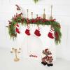1PC 2M Artificial Red Berry Pine Needle Rattan Home DIY Fireplace Stair Railing Christmas Party Mall Window Decoration