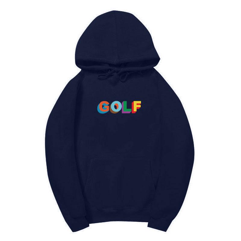 Solid color fleece hooded sweater letter print men's and women's loose sports and leisure