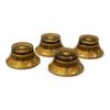 YJB PARTS Top Hat Knobs, Set of 4 [Made In Japan] (Inch, Gold (Embossed Lettering))