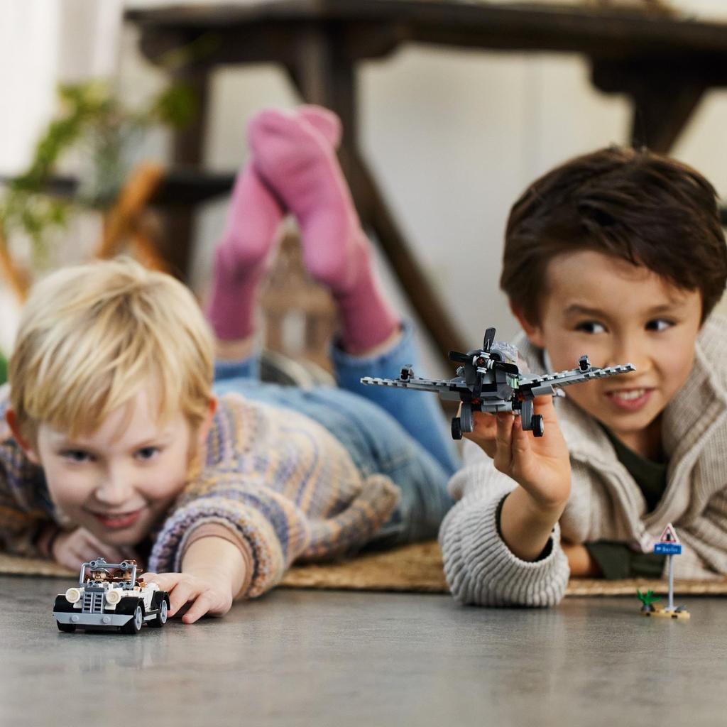 LEGO Indiana Jones Fighter Attack 77012 Spielzeugblock Geschenk Film Abenteuer Action 8 Jahre alt ~