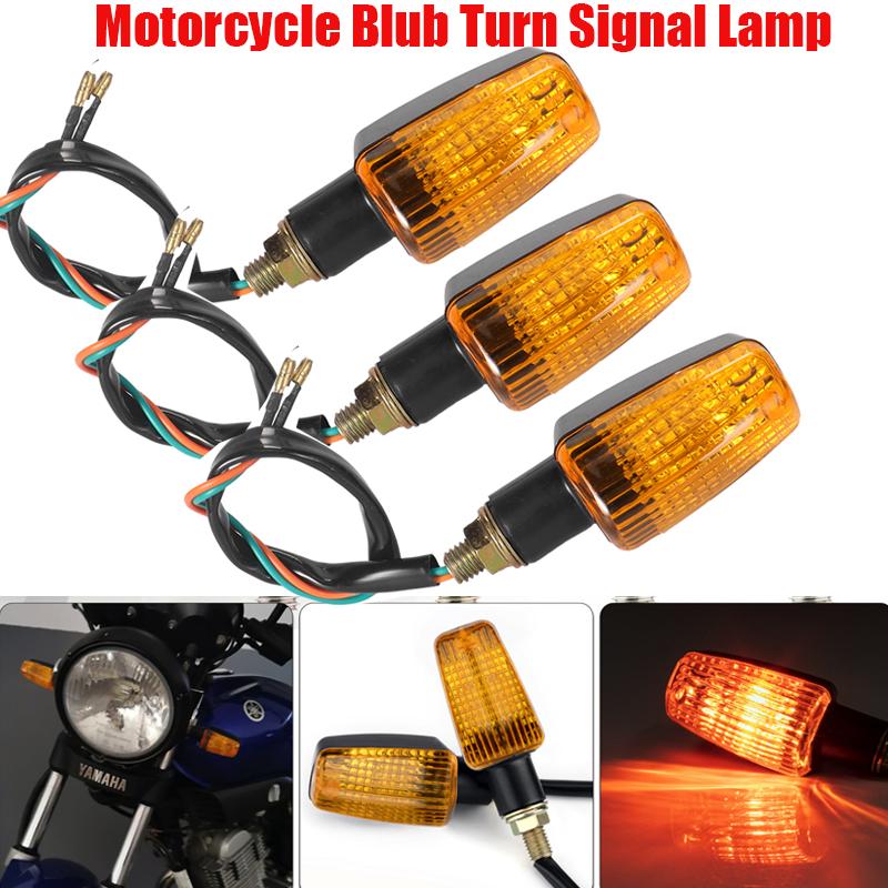 4Pcs Universal Motorcycle Blub Turn Signal Lamp Turning Indicators Light Blinkers Signal Amber Bike Motorcycle Accessories 12V