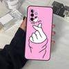 Kpop Hand Finger Heart Case For Samsung Galaxy A55 A35 A15 A52 A32 A12 A16 A26 A36 A56 A53 A33 A13 A14 A34 A54 A17