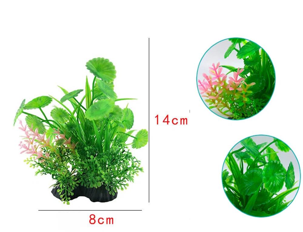 14cm/5.5inch Aquarium Dekoration Pflanze Aquarium Künstlich DIY Dekoration Pflanzen Simulation Wassergras Fischschale Unkraut Dekoration