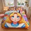 3pcs set Candyland, Wonderland, Sweet print bedding quilt cover, soft and comfortable quilt cover suitable for bedroom and guest room03