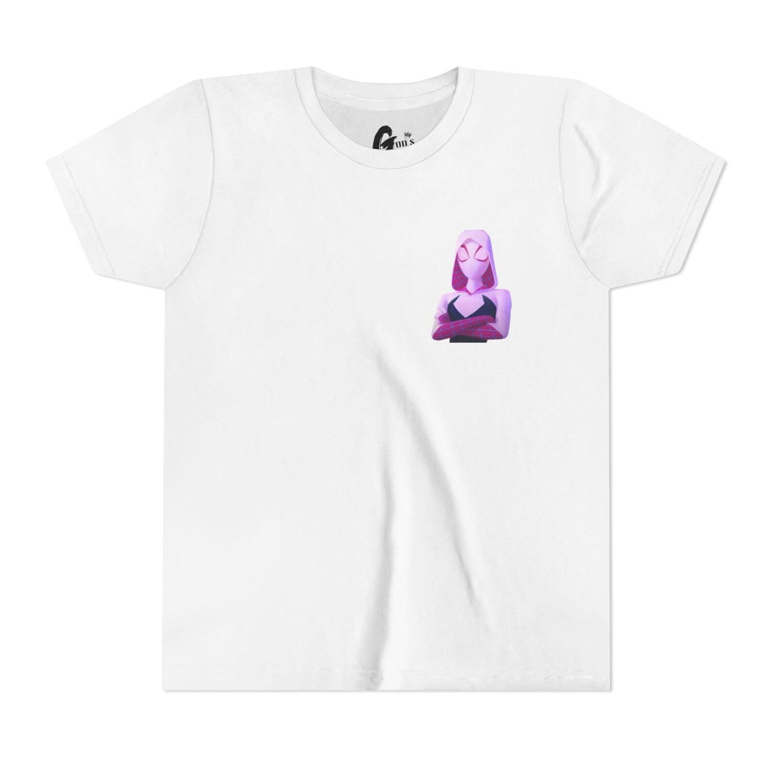 Pink Hooded Spider Girl Youth Tee | Geometric Spider-Verse Design 110