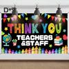 Baner Tło Tydzień Doceniania Nauczycieli Dziękujemy Nauczycielom i Pracownikom Dekoracja Tła na Dzień Nauczyciela Klasa Szkoła Biuro Dekor