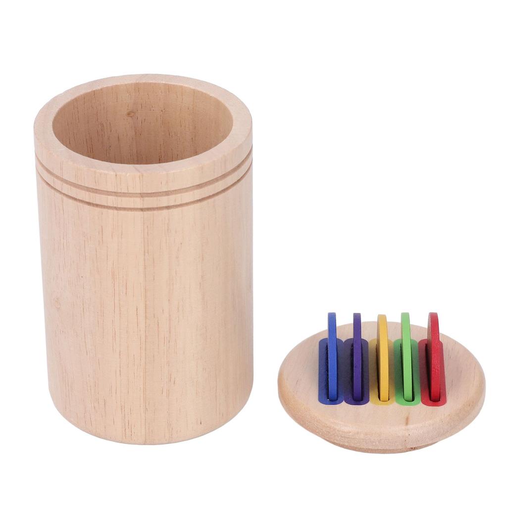 Color Sorting Sensory Toy Wooden Color Sorting Coin Box Toy Children Educational Color Sorting Cup
