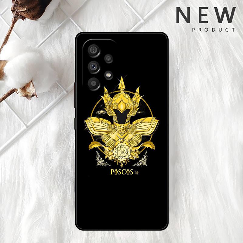 Anime Saint Seiya Logo Case For Samsung Galaxy A54 A52 A14 5G A53 A12 A13 A71 A23 A34 A33 A21s Phone Cover