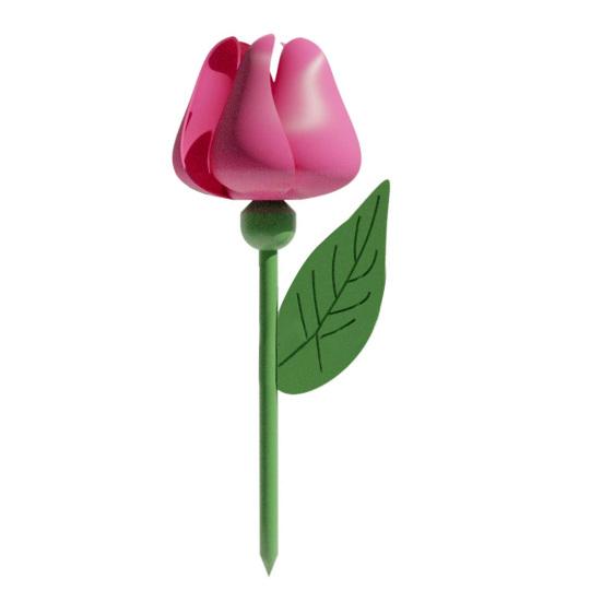 

Tulip Wind Spinner Garden Decor Windmill Flower Outdoor Pinwheel Tulip with Spike for Yard Garden Flower Beds розовый