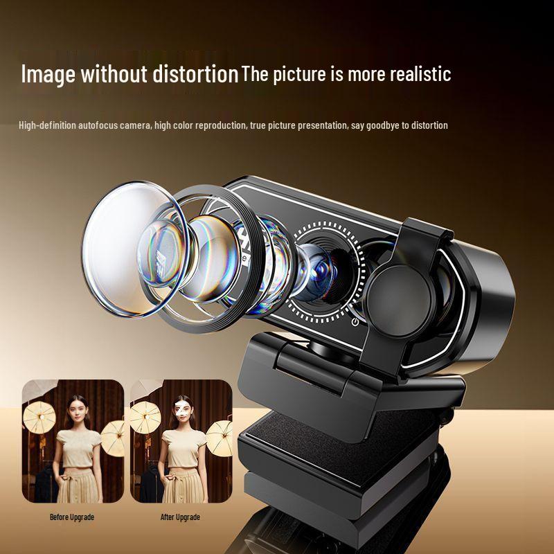 Ultra HD Webcam with USB Microphone for Online Classes & Live Streaming