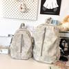 Schoolbag Student schoolbag Junior high school Korean version bear print texture backpack College style Campus class travel backpack