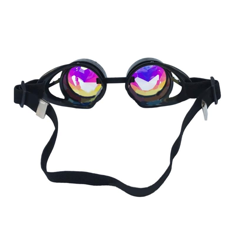 Kaleidoscope Goggles Steampunk Goggles Glasses Halloween Cosplay Party Costume Accessory Psychedelic Raves Goggles