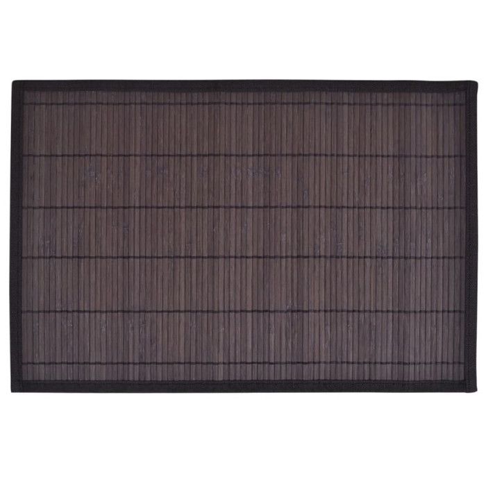 VidaXL Napperons 6 pcs Bambou 30x45 cm Marron foncé