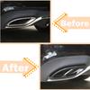 2pcs Sliver Steel Exhaust Trims For Mercedes Benz GLC C E-Class C207 Coupe 2014-2017 W213 W205 W176 X253 C180 C200 Car Part
