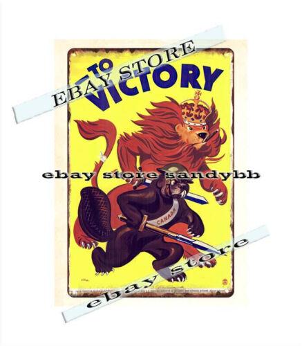 wall decor home tavern   Illicox To Victory Canada metal tin signAluminum 20x30cm（7.8x11.8inch）