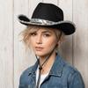 Effen Kleur Western Cowboy Hoed Bontrand Pailletten Cowgirl Hoed Tophoed Cowgirl Feestdecoraties