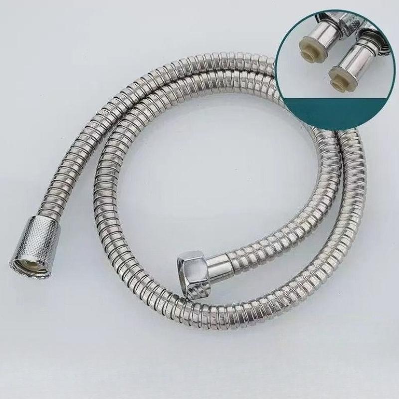 2m Shower Hose Bath Water Hose Garden Hose Stainless Steel Flexible Pipe Shower Head Pipe Plumbing for Bathroom Accessories Tool