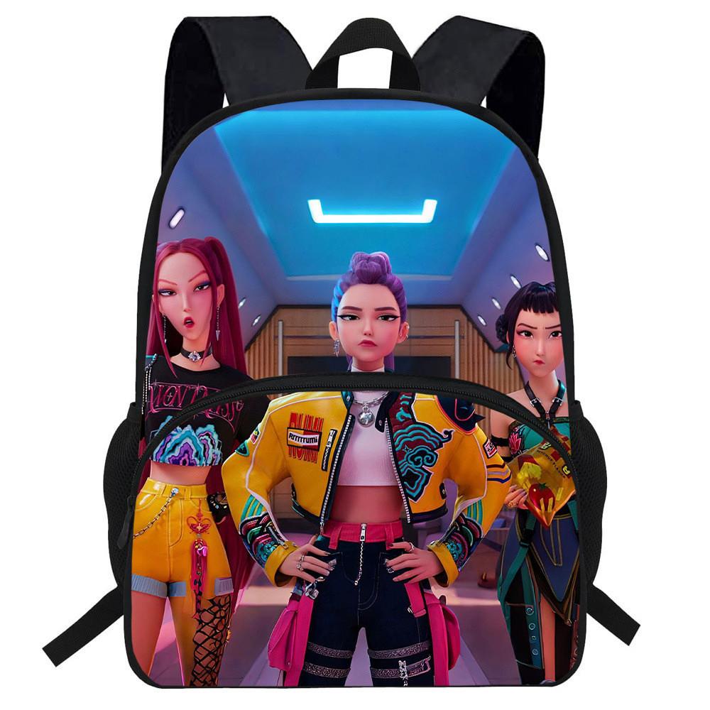 Hunters Demon Kpop Cartoon School Backpack Durable Material Anti Shock Students