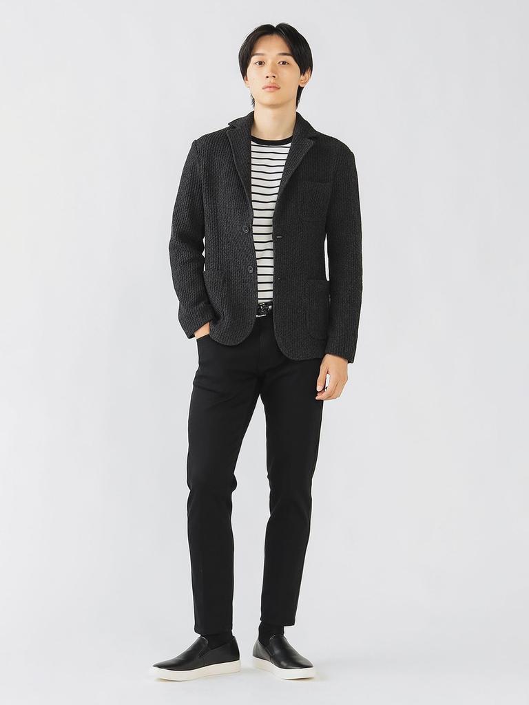 Beams Heart Stretch Tailored Denim Size M Men's 5-Pocket Jeans, Black,