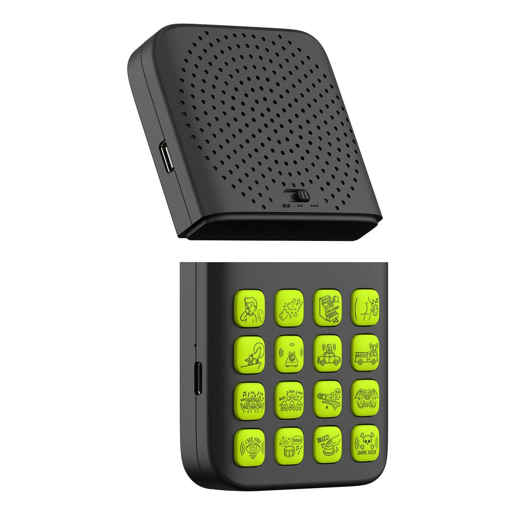 Kids Funny Sound Maker 16 Hilarious Sound Effects Machine Wireless Remote Control Black Green