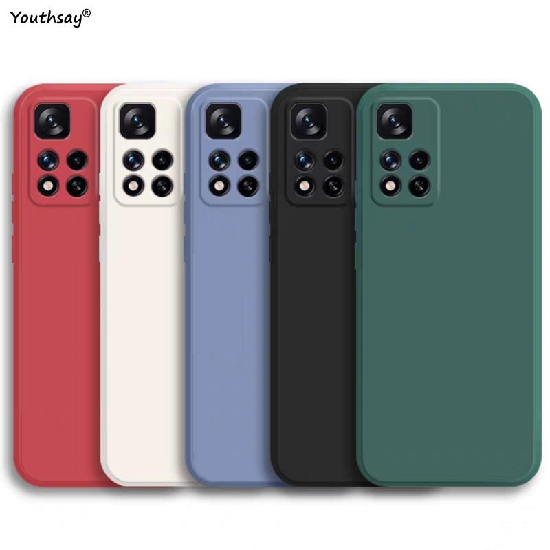 For Redmi Note 11 Pro Case For Xiaomi Redmi Note 11S 11 Pro Redmi 10 Cover Funda Soft Liquid Silicone Phone Bumper For Redmi 10