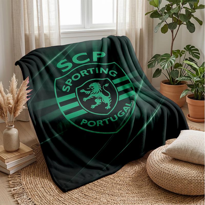 Coperta in pile di flanella morbida FC Sporting CP Leggera Accogliente Calda Coperta da divano letto Decorazione per la casa
