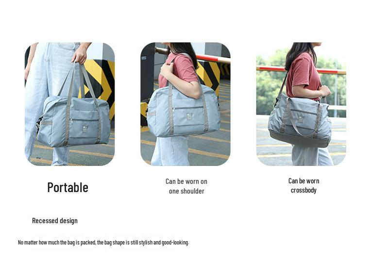 Foldable Travel Duffel Bag: Lightweight, Large Capacity, Attachable To Suitcase