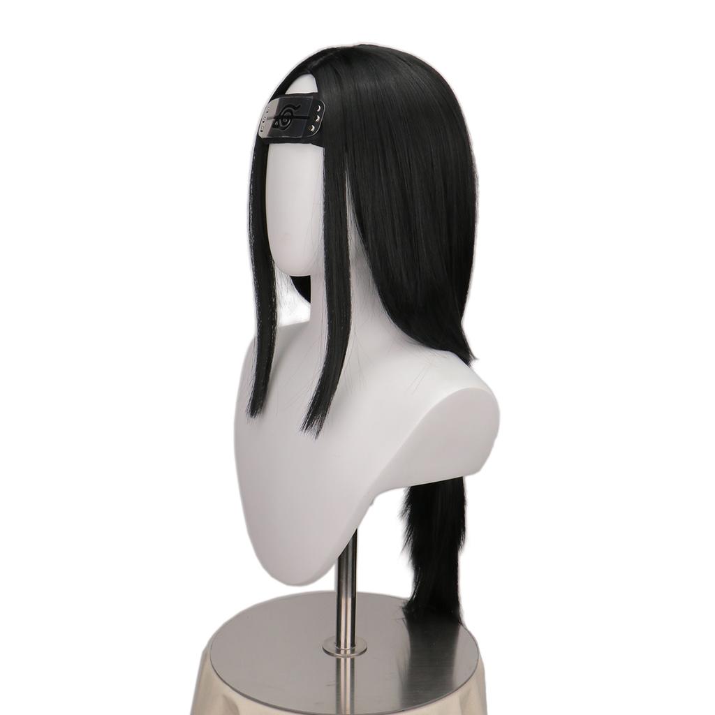 Anime Cos Uchiha Itachi Cosplay Wigs Itachi Uchiha Long Straight Black Heat Resistant Synthetic Hair Anime Cosplay Wigs