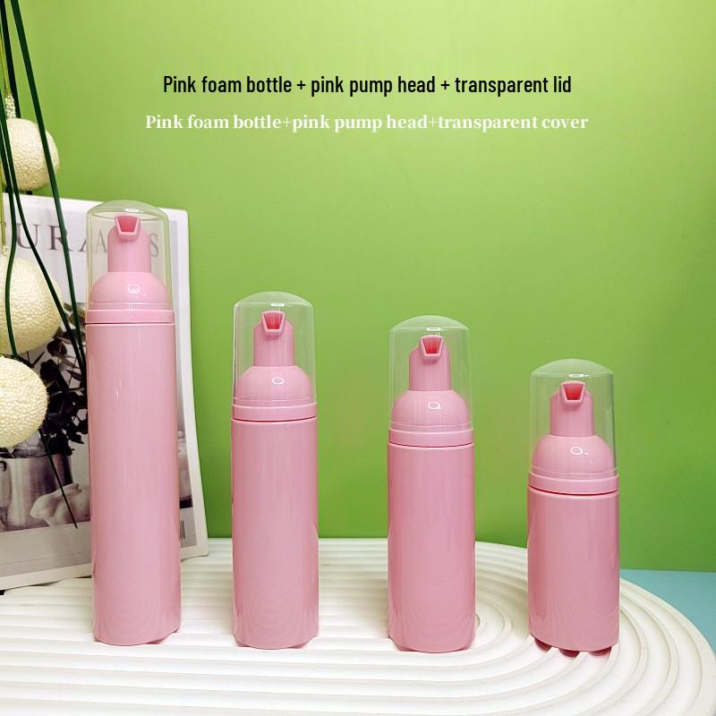 60ml Pink Travel Foaming Intimate Mousse Dispenser Bottle for Eyelash Cleanser