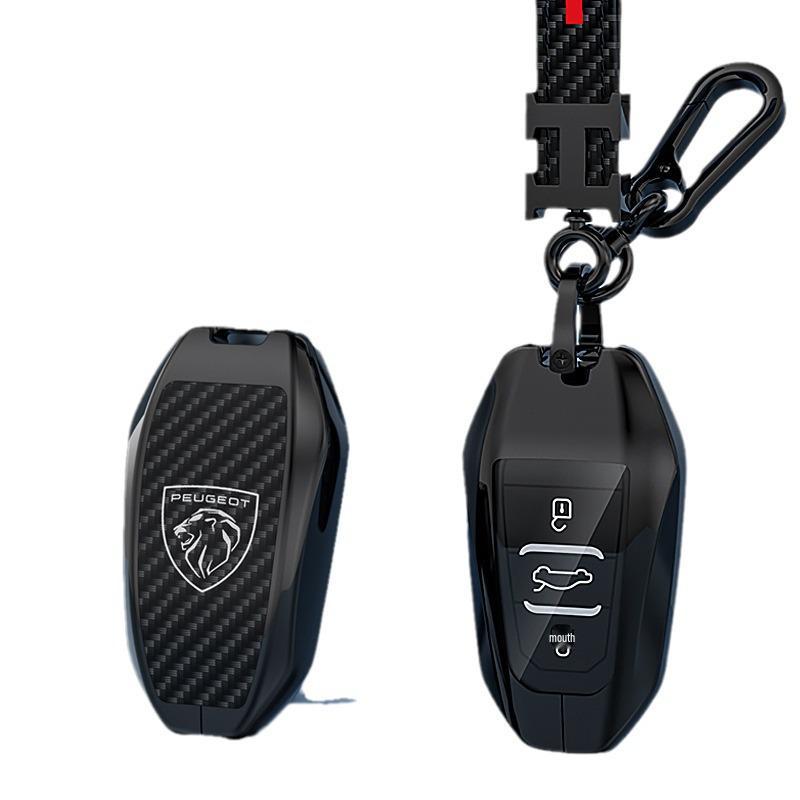 Peugeot Key Case for Models: 5008, 4008, 3008, 2008, 408, 508L, E2008, 308S - Car Key Shell with Logo Buckle